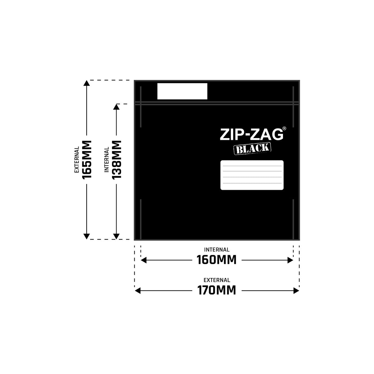 Zip-Zag® Bag Black 1oz - 30g