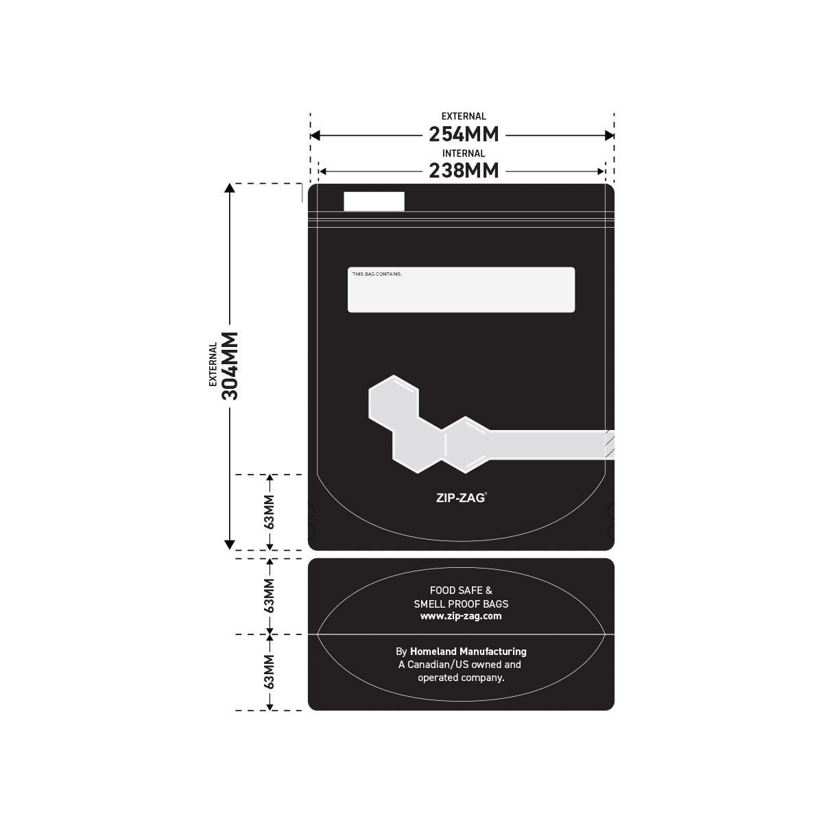 Zip-Zag® Stand-Up Bag 1/4lb - 125g